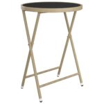 vidaXL 3-dielna záhradná bistro súprava polyratan a tvrdené sklo béžová – Obrázok 9