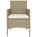 vidaXL 5-dielna záhradná sedacia súprava so sedákmi polyratan béžová – Obrázok 4