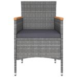 vidaXL 5-dielna záhradná sedacia súprava sivá polyratanová – Obrázok 4