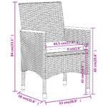 vidaXL 5-dielna záhradná sedacia súprava sivá polyratanová – Obrázok 7