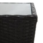 vidaXL 3-dielna záhradná bistro súprava polyratan a sklo čierna – Obrázok 12