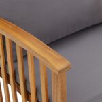 vidaXL 5-dielna záhradná sedacia súprava s podložkami, akáciový masív – Obrázok 7