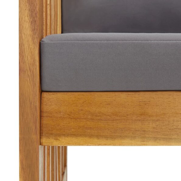 vidaXL 5-dielna záhradná sedacia súprava s podložkami, akáciový masív – Obrázok 8