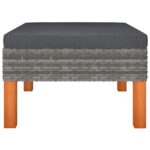 vidaXL Podnožka polyratan a eukalyptový masív – Obrázok 2