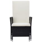 vidaXL 3-dielna záhradná sedacia súprava s vankúšmi polyratanová čierna – Obrázok 4