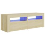vidaXL TV skrinka s LED svetlami dub sonoma 120x35x40 cm – Obrázok 2