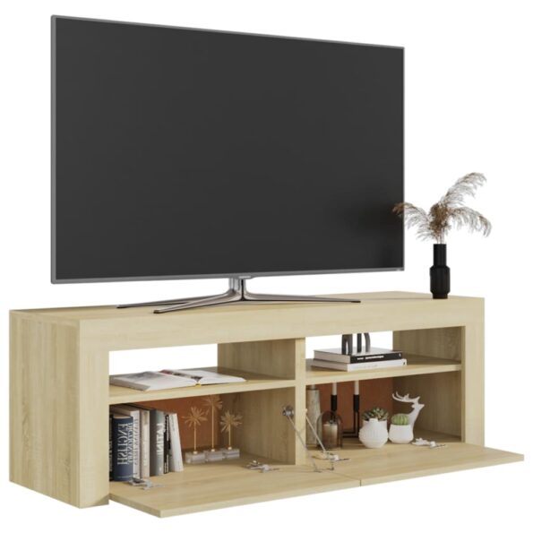 vidaXL TV skrinka s LED svetlami dub sonoma 120x35x40 cm – Obrázok 6