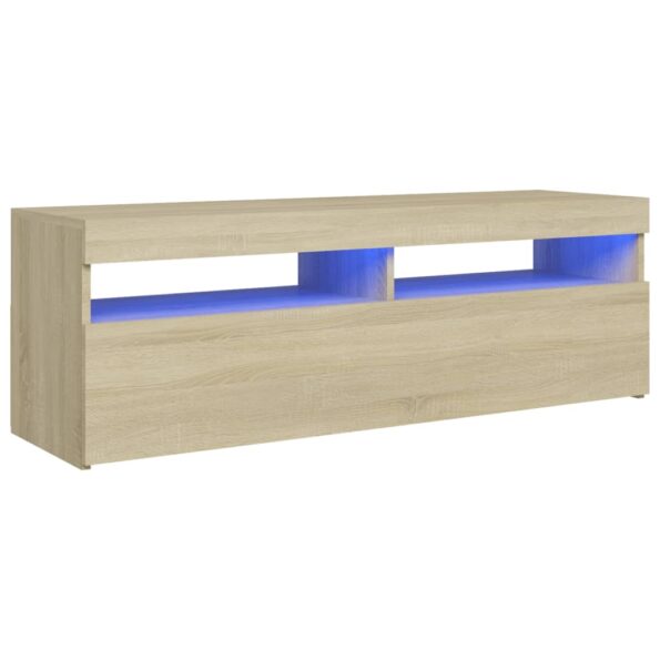 vidaXL TV skrinka s LED svetlami dub sonoma 120x35x40 cm – Obrázok 2