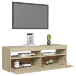 vidaXL TV skrinka s LED svetlami dub sonoma 120x35x40 cm – Obrázok 6
