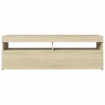 vidaXL TV skrinka s LED svetlami dub sonoma 120x35x40 cm – Obrázok 8