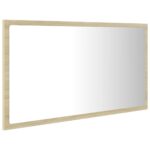 vidaXL LED kúpeľňové zrkadlo dubu sonoma 80x8,5x37 cm, akryl – Obrázok 6