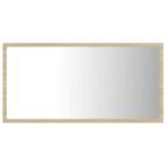 vidaXL LED kúpeľňové zrkadlo dubu sonoma 80x8,5x37 cm, akryl – Obrázok 7