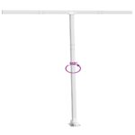 vidaXL Súprava markízových stĺpikov biela 300x245 cm železo – Obrázok 6