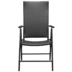 vidaXL 7-dielna záhradná jedálenská súprava čierna – Obrázok 5