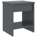 vidaXL Nočný stolík tmavosivý 35x30x40 cm borovicový masív – Obrázok 4