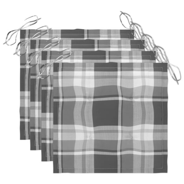 vidaXL Záhradné stoličky s podložkami 4 ks, sivé, akáciový masív – Obrázok 7