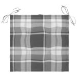 vidaXL Záhradné stoličky s podložkami 4 ks, sivé, akáciový masív – Obrázok 8