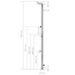 vidaXL Záhradná sprcha 220 cm nehrdzavejúca oceľ – Obrázok 12