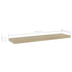 vidaXL Prídavné police 4 ks, dub sonoma 40x10x1,5 cm, kompozitné drevo – Obrázok 5