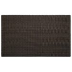 vidaXL 5-dielna vonkajšia barová súprava s opierkou polyratanová hnedá – Obrázok 12