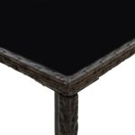 vidaXL 5-dielna záhradná barová súprava s vankúšmi polyratanová hnedá – Obrázok 9