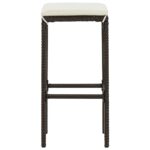 vidaXL 5-dielna záhradná barová súprava s vankúšmi hnedá – Obrázok 4