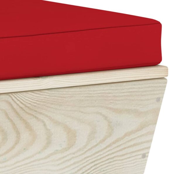 vidaXL 2-miestna záhradná pohovka z paliet+podložky, smrekové drevo – Obrázok 6