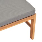 vidaXL Stredová pohovka s tmavosivými vankúšmi tíkový masív – Obrázok 5