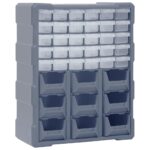 vidaXL Organizér s 39 zásuvkami 38x16x47 cm