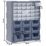 vidaXL Organizér s 39 zásuvkami 38x16x47 cm – Obrázok 10