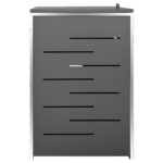 vidaXL Ohrada na 3 odpadkové koše 207x77,5x115 cm nehrdzavejúca oceľ – Obrázok 9