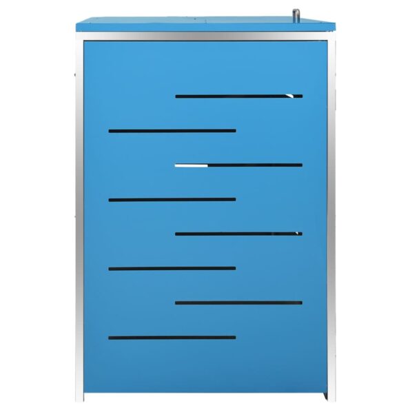 vidaXL Ohrada na 3 odpadkové koše 207x77,5x115 cm nehrdzavejúca oceľ – Obrázok 9