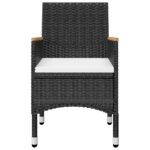 vidaXL 5-dielna záhradná jedálenská súprava čierna – Obrázok 4