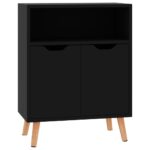 vidaXL Komoda, lesklá čierna 60x30x72 cm, kompozitné drevo – Obrázok 2