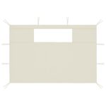 vidaXL Bočné steny altánku s oknami 2 ks krémové – Obrázok 3