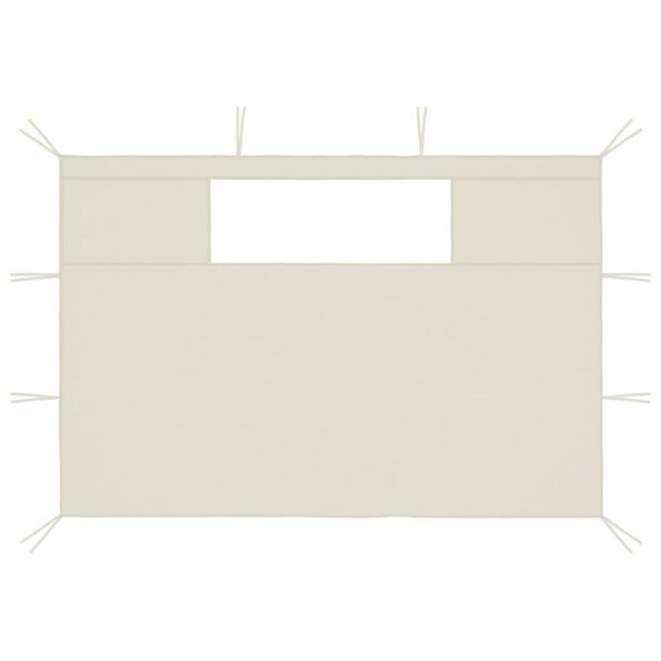vidaXL Bočné steny altánku s oknami 2 ks krémové – Obrázok 3