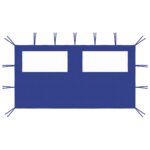 vidaXL Bočná stena altánku s oknami 4x2 m modrá