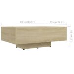 vidaXL Konferenčný stolík, dub sonoma 85x55x31 cm, kompozitné drevo – Obrázok 6
