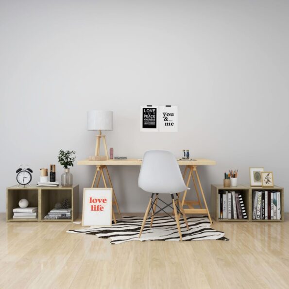 vidaXL TV skrinky 4 ks sonoma dub 37x35x37 cm drevotrieska – Obrázok 3