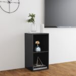 vidaXL TV skrinka, lesklá sivá 72x35x36,5 cm, kompozitné drevo – Obrázok 4