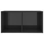 vidaXL TV skrinka, lesklá sivá 72x35x36,5 cm, kompozitné drevo – Obrázok 5