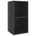 vidaXL TV skrinka, lesklá sivá 72x35x36,5 cm, kompozitné drevo – Obrázok 7