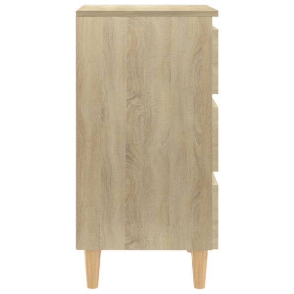 vidaXL Nočný stolík nohy z masívneho dreva dub sonoma 40x35x69 cm – Obrázok 6
