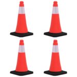 vidaXL Reflexné dopravné kužele s ťažkými základňami 4 ks 50 cm