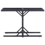 vidaXL 3-dielna záhradná jedálenská súprava čierna – Obrázok 11