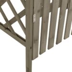 vidaXL Pergola s bránkou 116x40x204 cm sivá masívne jedľové drevo – Obrázok 5