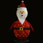 vidaXL Vianočná ozdoba figúrka Santa Claus LED luxusná látka 120 cm – Obrázok 2