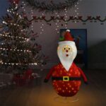 vidaXL Vianočná ozdoba figúrka Santa Claus LED luxusná látka 120 cm – Obrázok 3