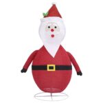 vidaXL Vianočná ozdoba figúrka Santa Claus LED luxusná látka 120 cm – Obrázok 5