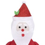 vidaXL Vianočná ozdoba figúrka Santa Claus LED luxusná látka 120 cm – Obrázok 7